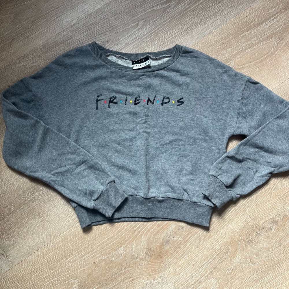 FRIENDS Gray Crew Neck Sweater